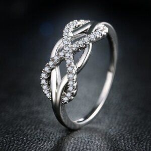 Infinity 925 Silver Unique designs Cross Ring for Women, VIP369
